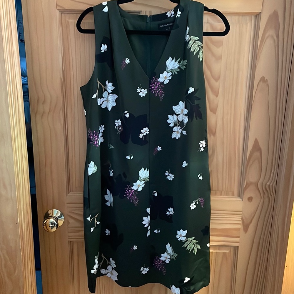 Banana Republic shift dress in green like new